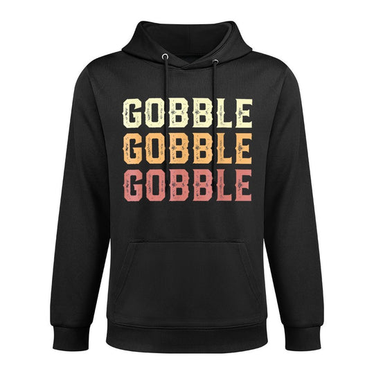 Thanksgiving Turkey Fun Gobble Gobble Gobble Men Boys Adjustable Hood Hoodie
