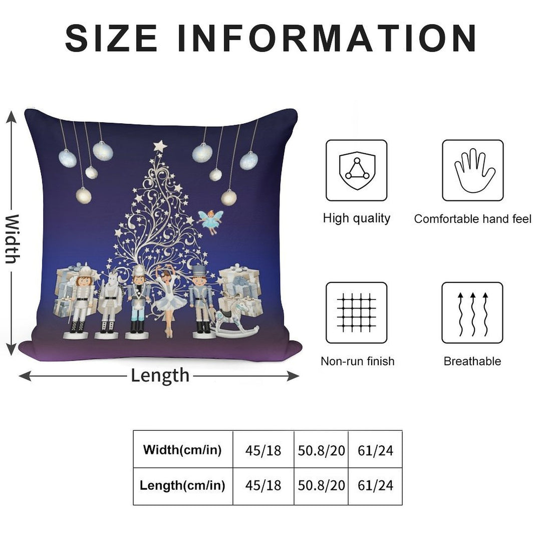 Nutcracker Christmas Special - The Nutcracker Ballet Scene - Nutcracker Story on Christmas Eve Soft Luxury Feel Throw Pillow