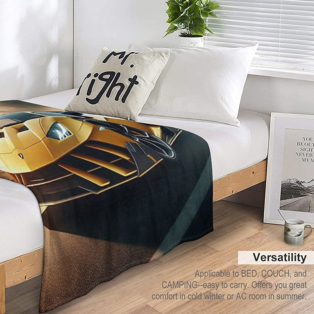 Lamborghini Sports Car on A Stunning Road Gift-ready Throw Blanket