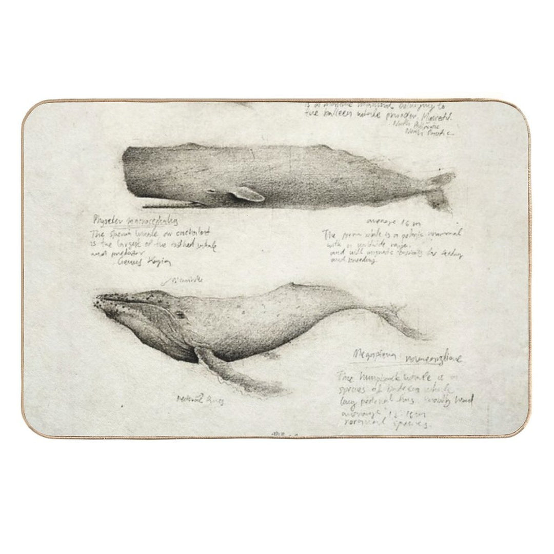 Whales  Fade-Resistant Bath Mat