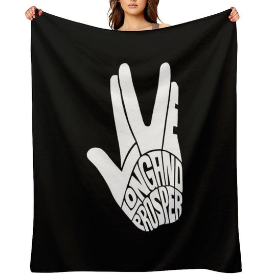Star Trek Live Long And Prosper White Multi-functional Throw Blanket