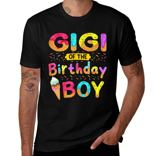 Gigi Of The Birthday Boy Ice Cream Cone Party Themed  Quick-drying T-Shirt