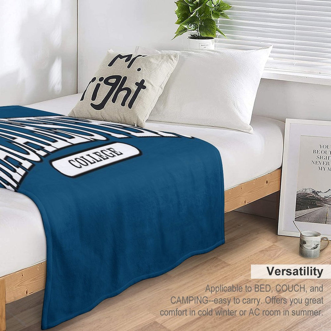 Macalester College - Serif Font Curved Velvety-soft Throw Blanket