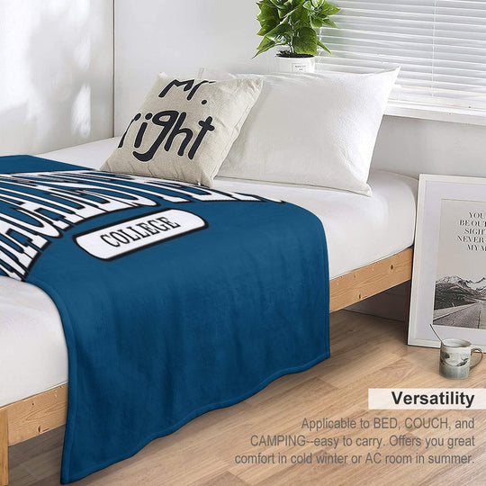 Macalester College - Serif Font Curved Velvety-soft Throw Blanket