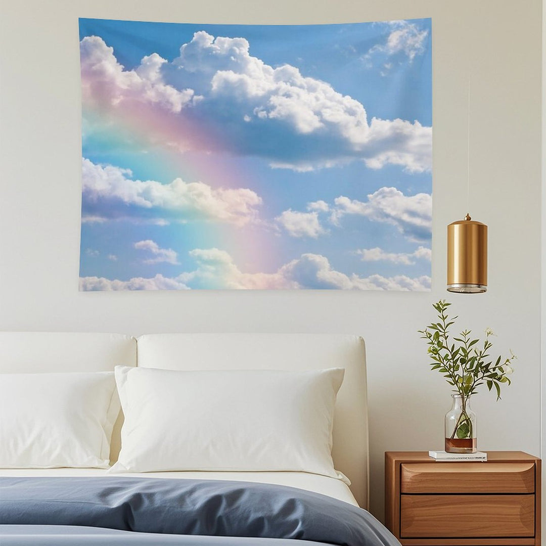 Rainbow Clouds Tapestry