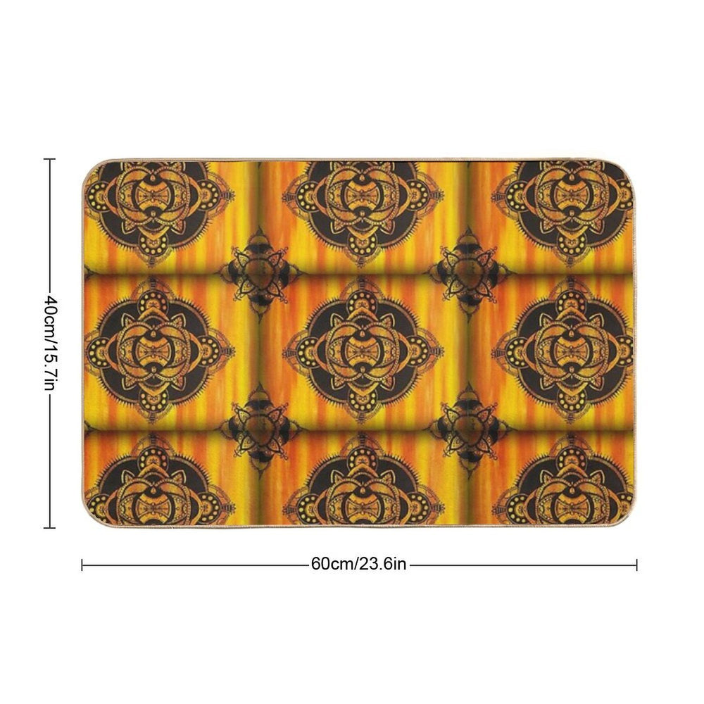 Orange Mandala  Pet-Safe Bath Mat