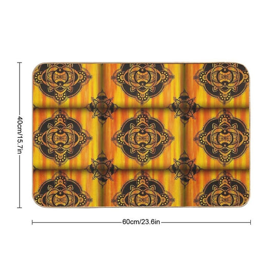 Orange Mandala  Pet-Safe Bath Mat