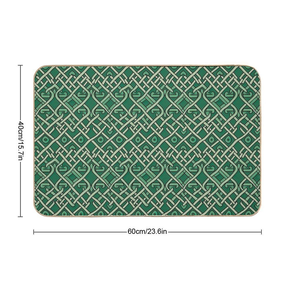 Modern Design Reminiscent of The Style of Celtic Knot Patterns  Toxin-Free Bath Mat