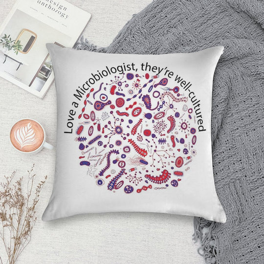 Love A Microbiologist Soft Luxury Feel Throw Pillow