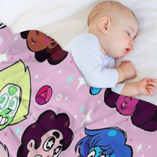 Crystal Gem Friends Shrink-resistant Throw Blanket