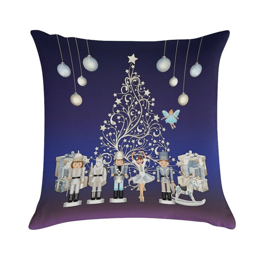 Nutcracker Christmas Special - The Nutcracker Ballet Scene - Nutcracker Story on Christmas Eve Soft Luxury Feel Throw Pillow