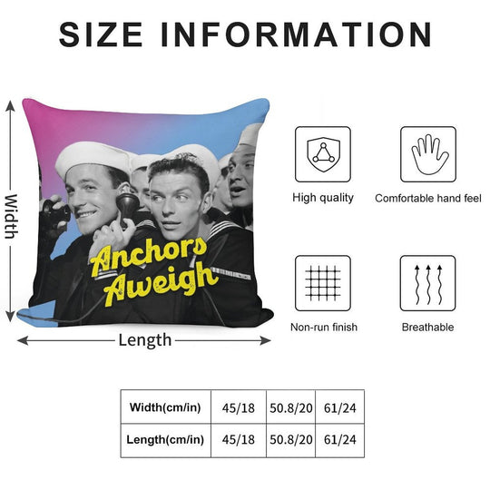 Anchors Aweigh, Film Soft Washable Throw Pillow