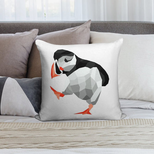 Shubie Dancing Puffin Soft Washable Throw Pillow
