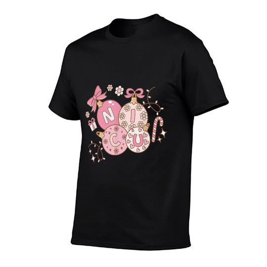 NICU Nurse Pink Christmas Retro Neonatal Intensive Care Unit  Relaxed-fit T-Shirt