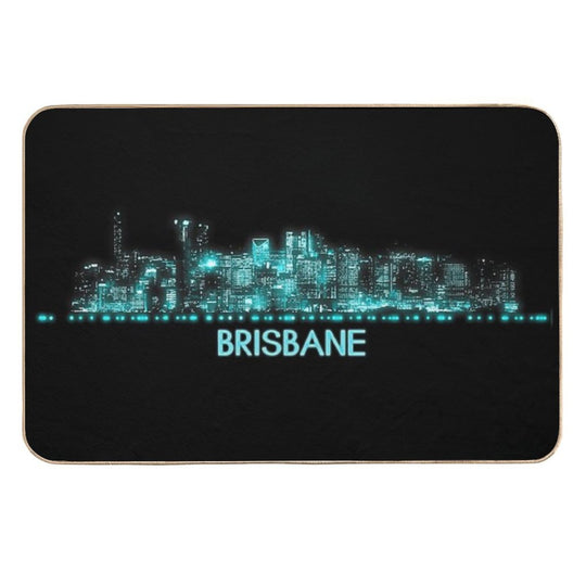Brisbane Skyline  High-Traffic Bath Mat