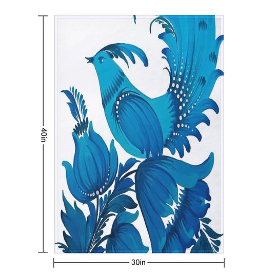 Blue Bird Compact Throw Blanket