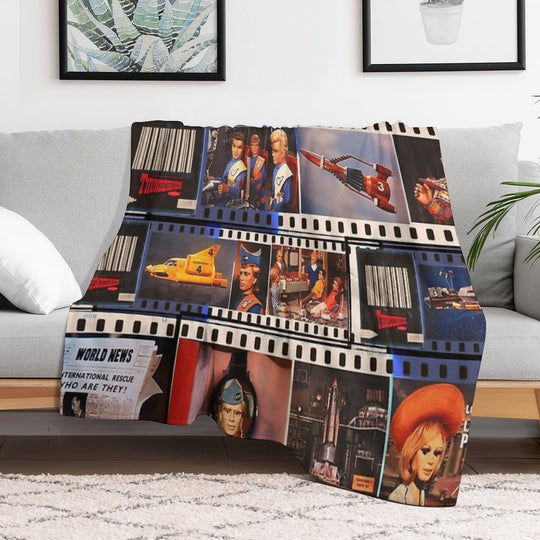 Thunderbirds Figures Officially Licensed Fan Art Velvety-soft Throw Blanket