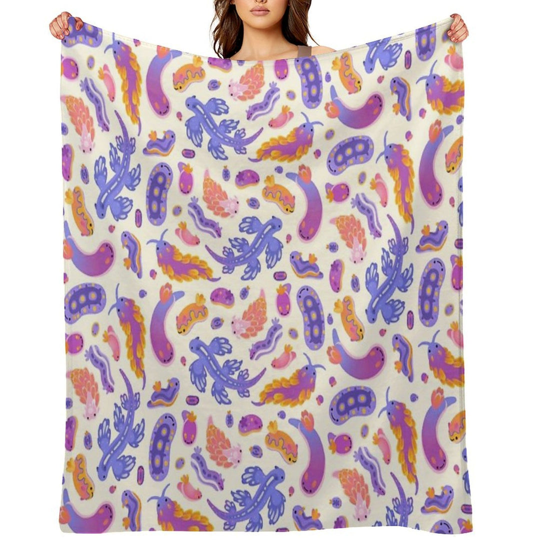 Sea Slug - Pastel Sustainable Throw Blanket