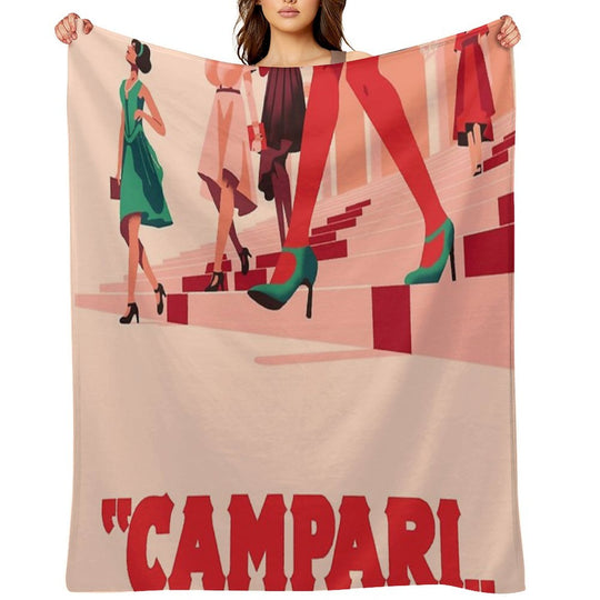 Vintage Campari Multi-functional Throw Blanket