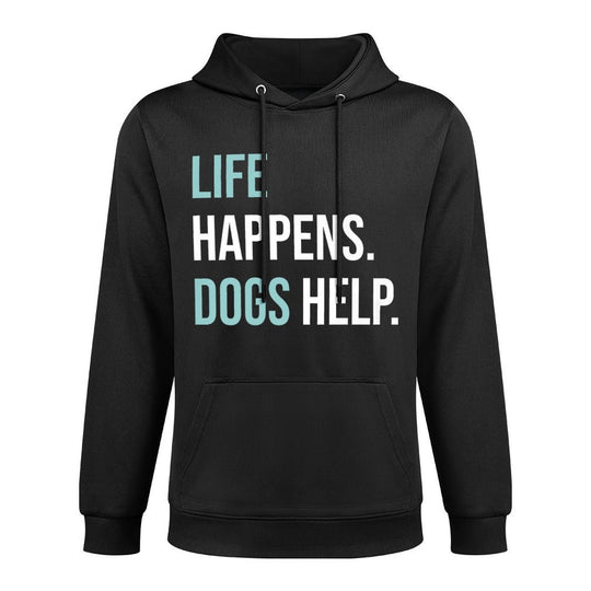 Life Happens Dogs Help Premium Customizable Surface Hoodie