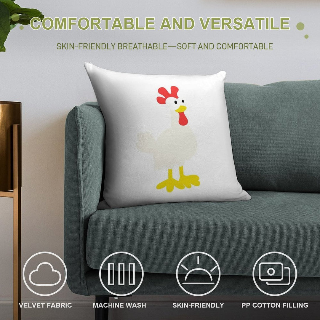 Hay Day Chicken Soft Washable Throw Pillow