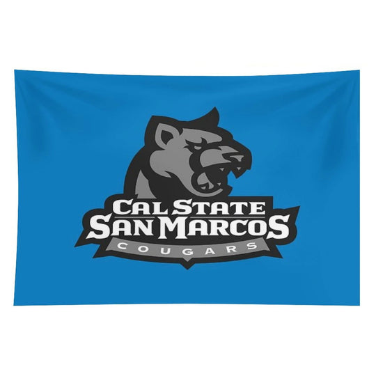 San Marcos Black Cougar Tapestry