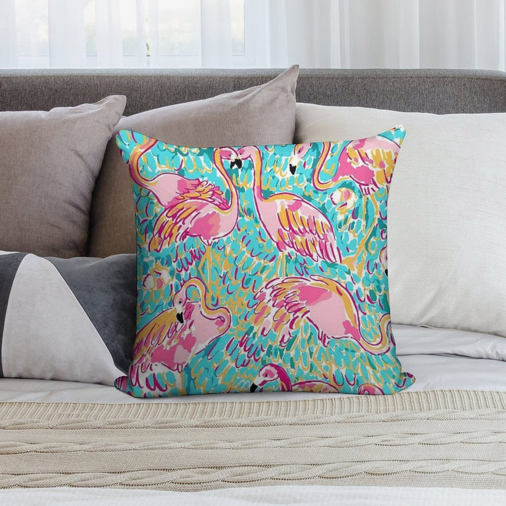 Sweet Flamingo Soft Anti-Pilling Throw Pillow