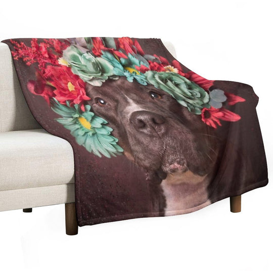 Flower Power, Molly Easy Care Throw Blanket