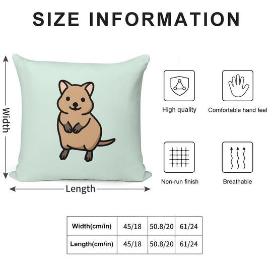 Quokka Soft Decorative Cover Throw Pillow