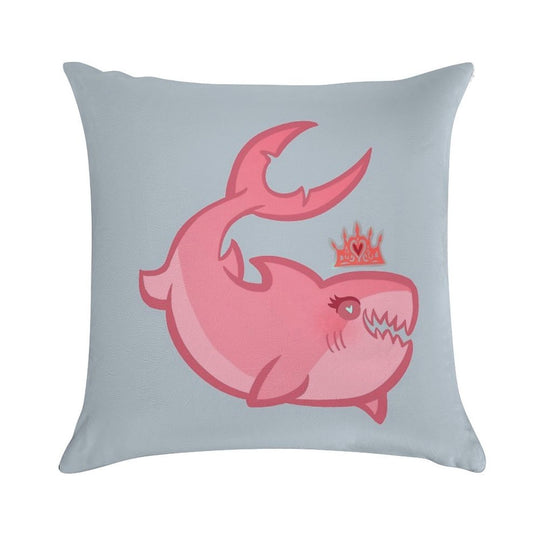 Shark Princess Soft Fade-Resistant Throw Pillow