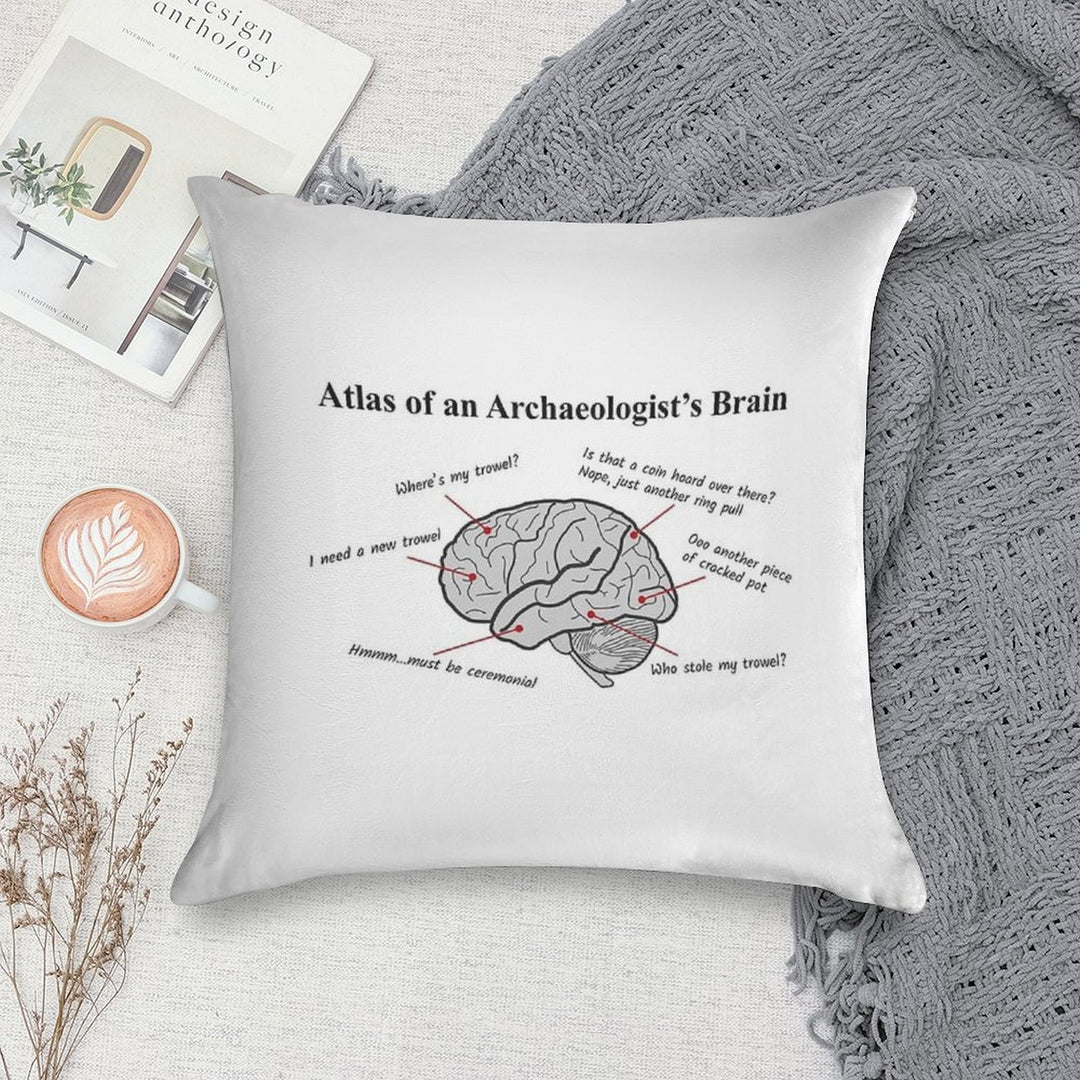 Atlas of An Archaeologists Brain Soft Luxury Feel Throw Pillow