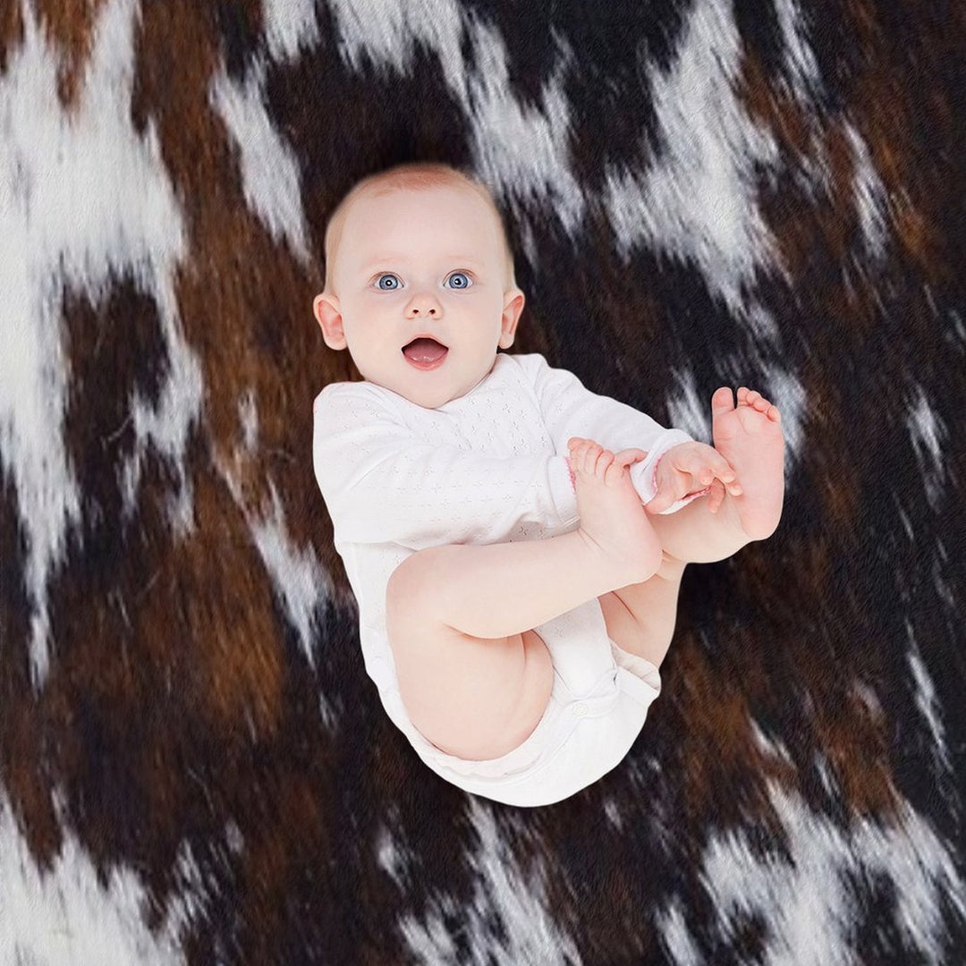 Wanderlust Cow Art Machine-washable Throw Blanket