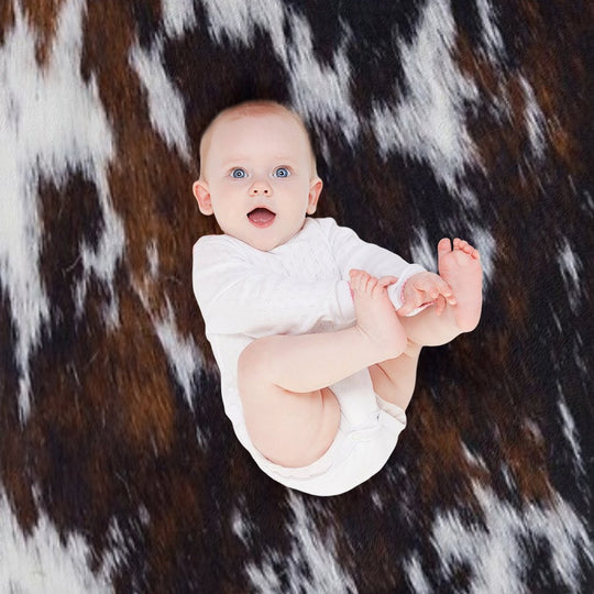 Wanderlust Cow Art Machine-washable Throw Blanket