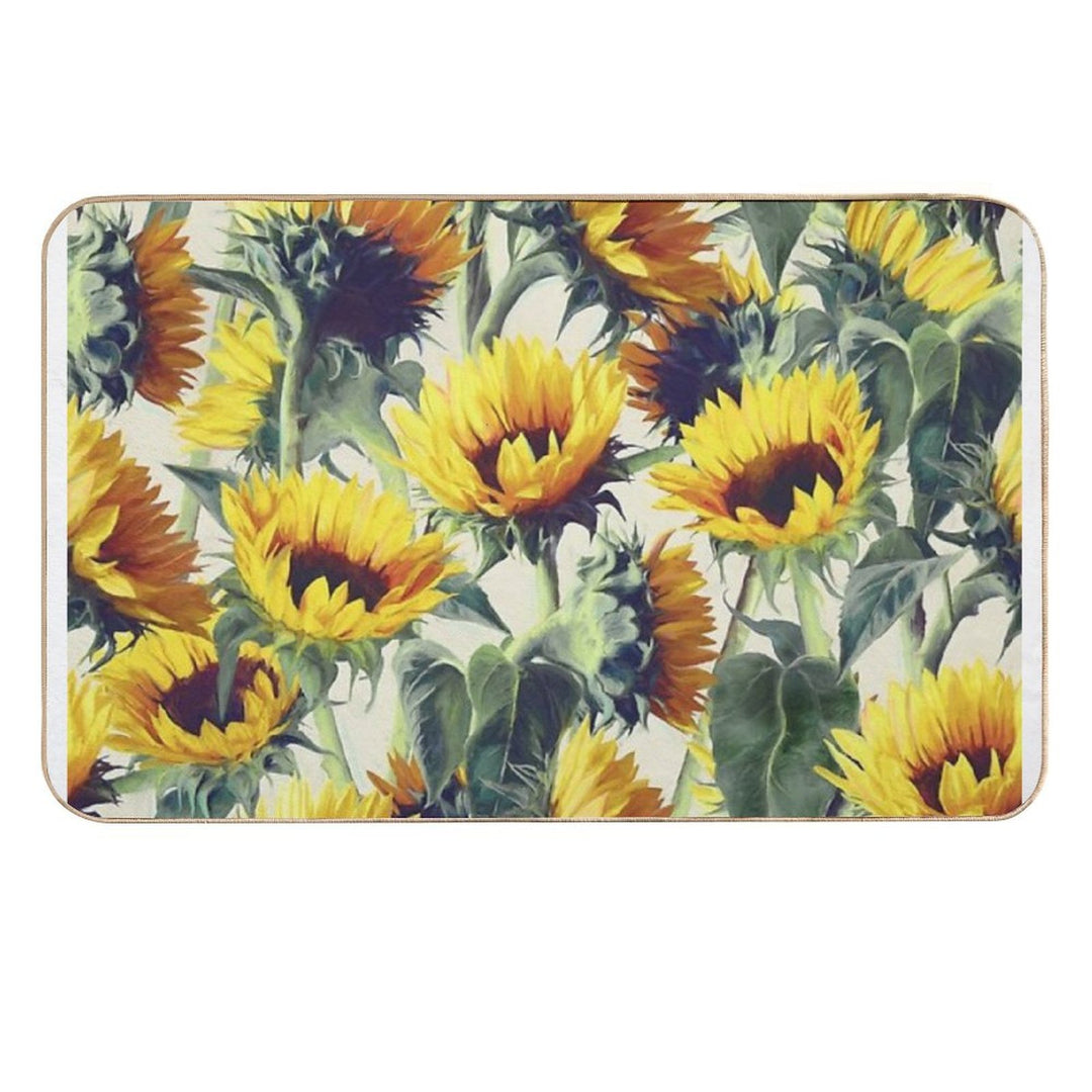 Sunflowers Forever  Rapid-Drying Bath Mat