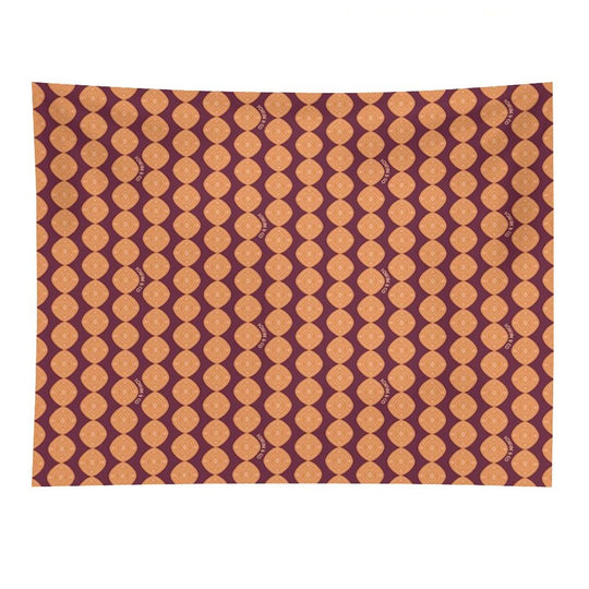 Atomic Blooms - Orange Maroon Tapestry