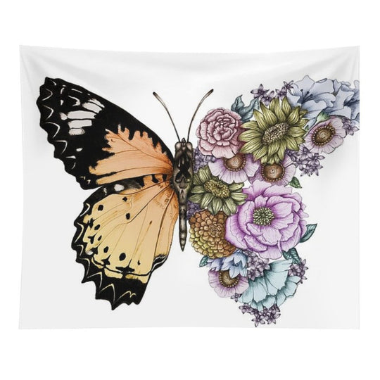 Butterfly in Bloom II Tapestry