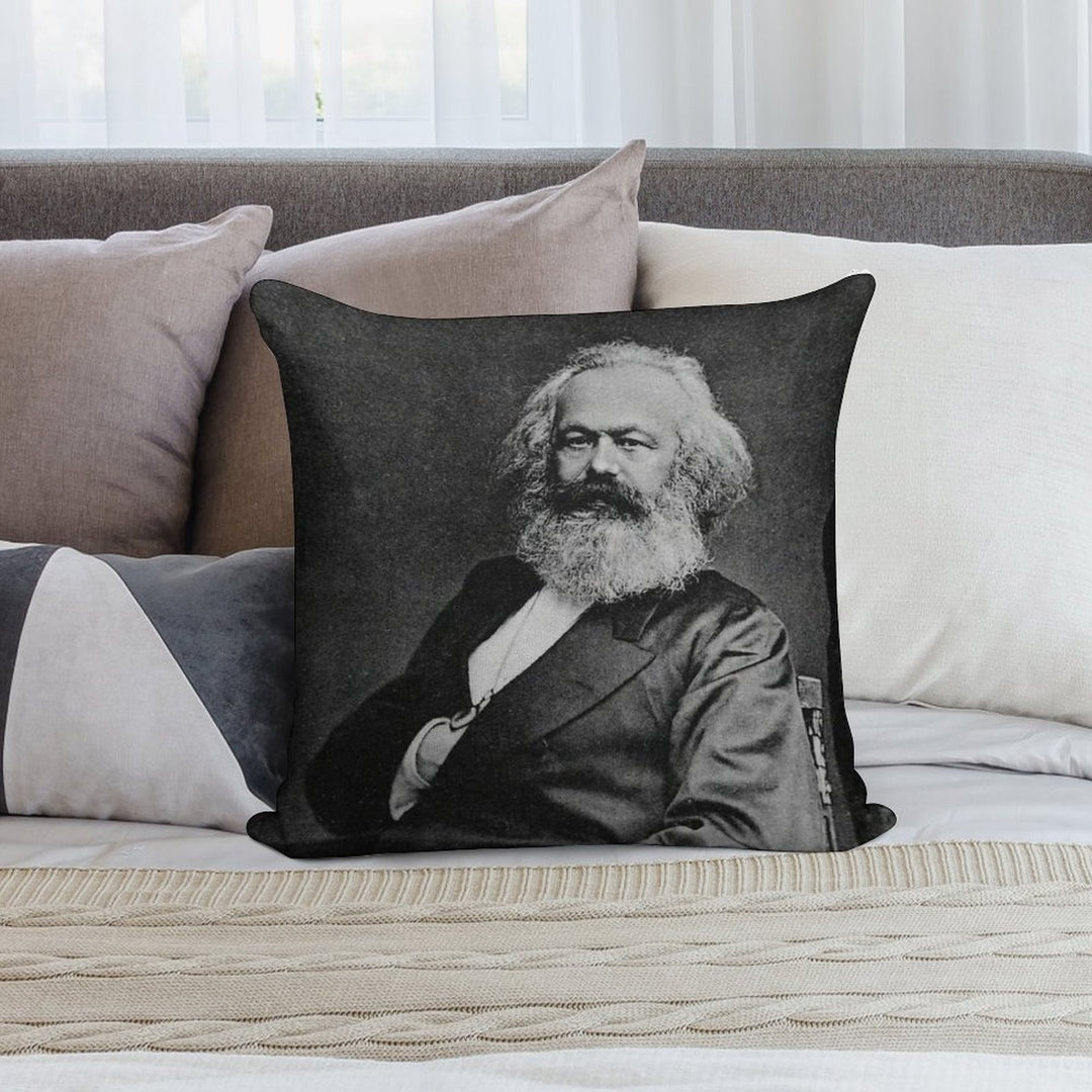Karl Marx (best Quality) Soft Skin-Friendly Throw Pillow