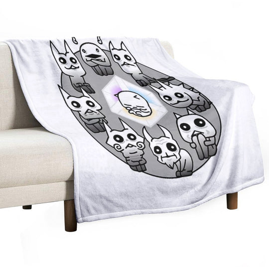 Battle Cats Nekoluga Mural All-season Throw Blanket