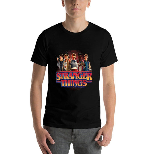 Stranger Things Season 5 Main Crew 80s Style Group Logo  Wrinkle-resistant T-Shirt