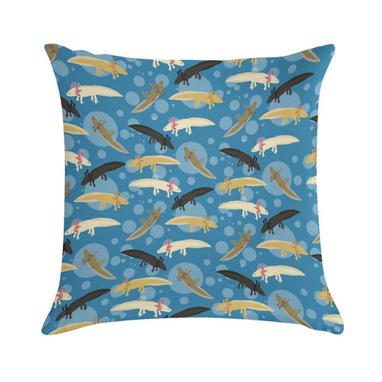 Axolotl Pattern Soft Durable Construction Throw Pillow