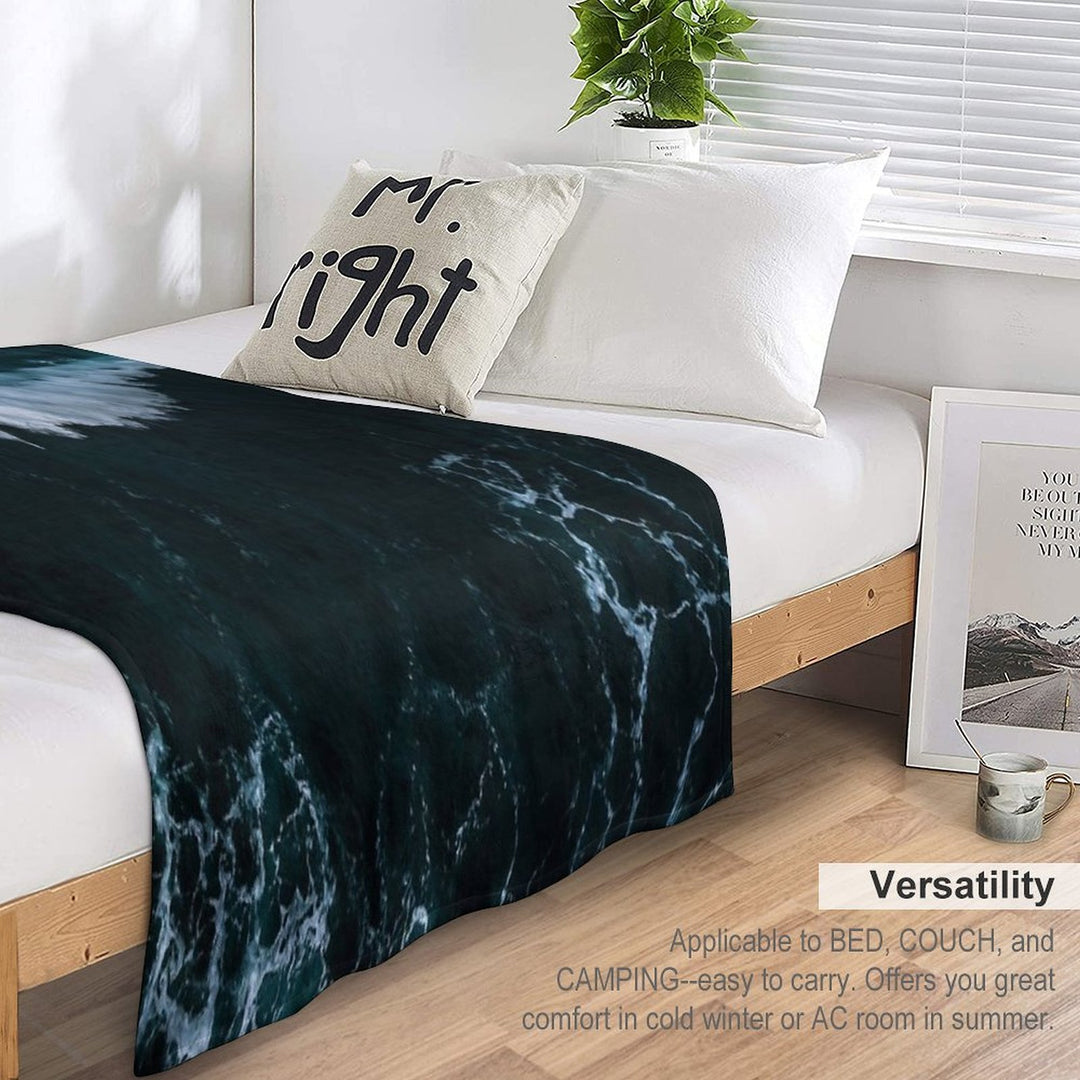 Wave in Motion - Ocean Photography Premium Throw Blanket