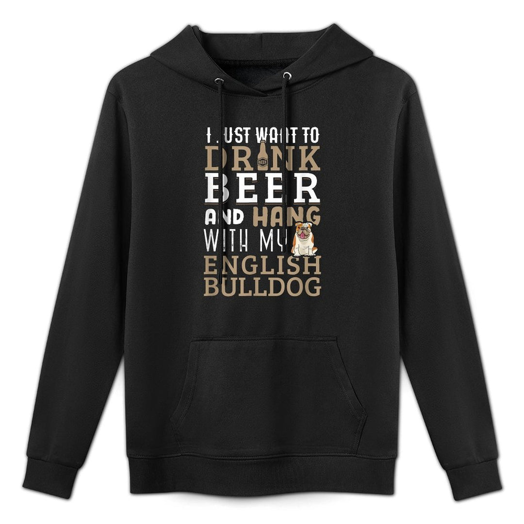 English Bulldog Dad Funny Dog Lovers  Beer for Men Women Unisex Design Hoodie