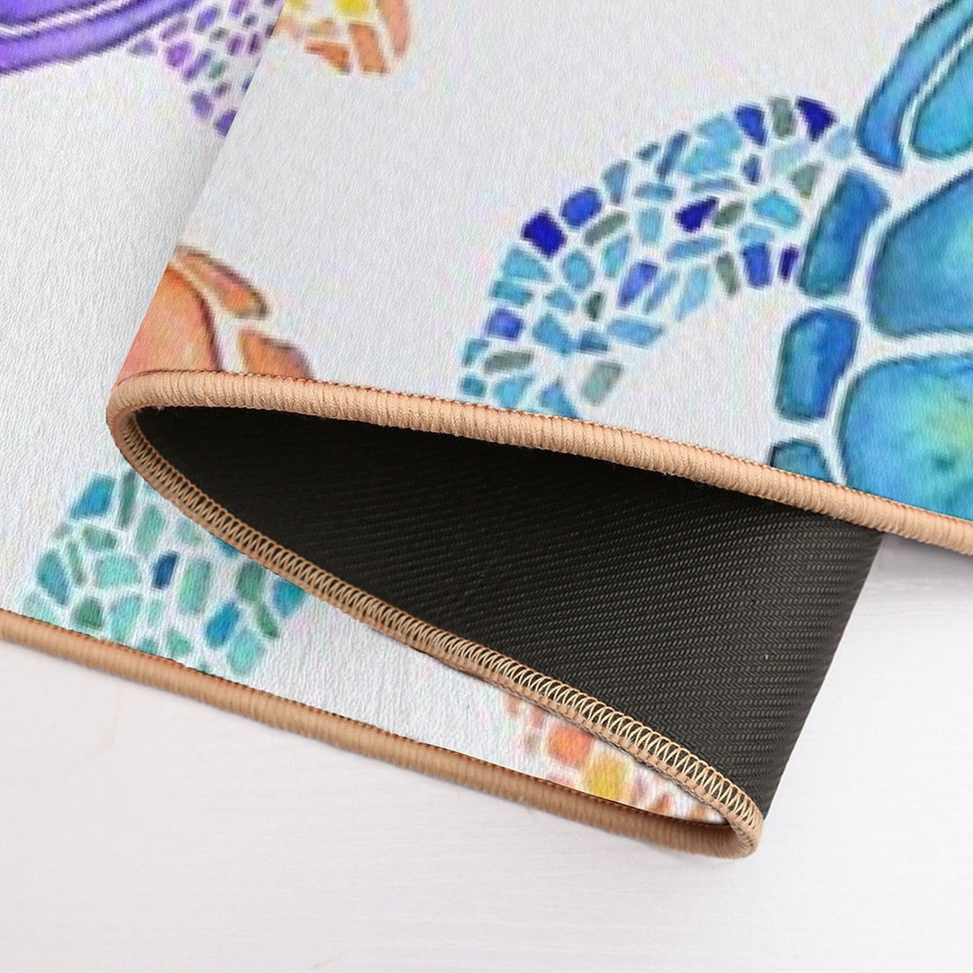 Turtle Pattern (colour)  Non-Slip Bath Mat