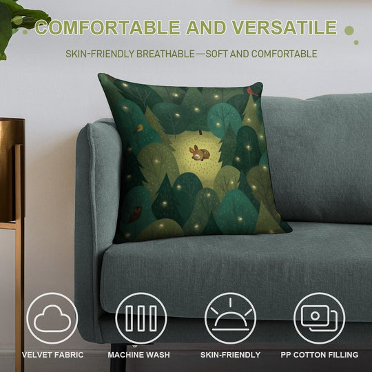 Baby Fawn Soft Home Decor Throw Pillow