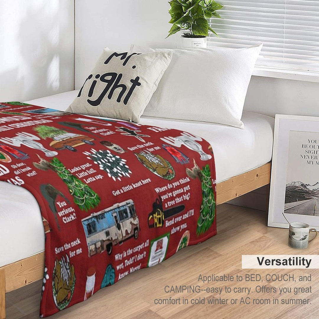 Christmas Vacation Collage Wrinkle-free Throw Blanket
