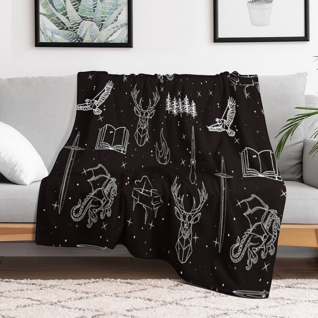 Throne of Glass Pattern Travel-friendly Throw Blanket