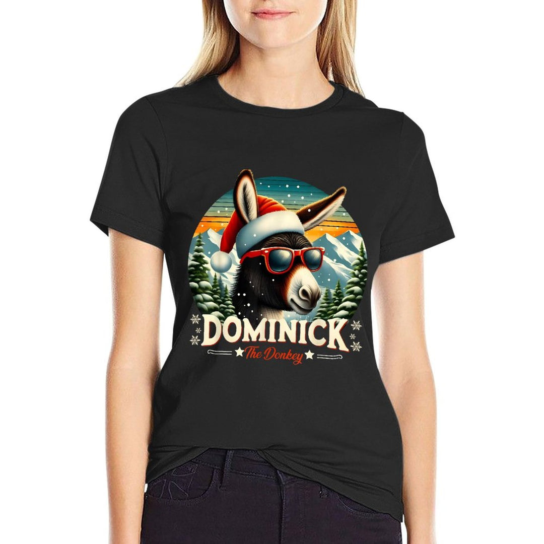 Christmas Xmas Dominick The Donkey Christmas Donkey Cheer  Lightweight T-Shirt