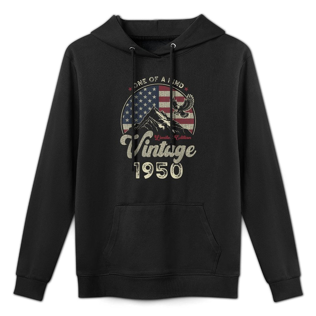 Vintage 1950 American 75th Birthday Patriotic Eagle Layering Staple Hoodie