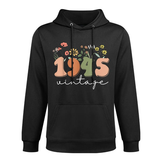 80 Years Old Vintage 1945 80th Birthday Wildflower Women Unisex Design Hoodie