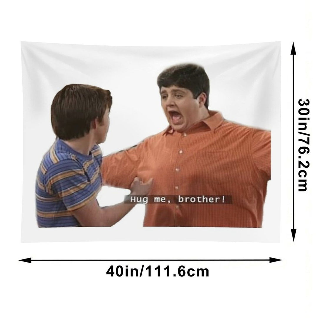 HUG ME BROTHA Sticker Tapestry